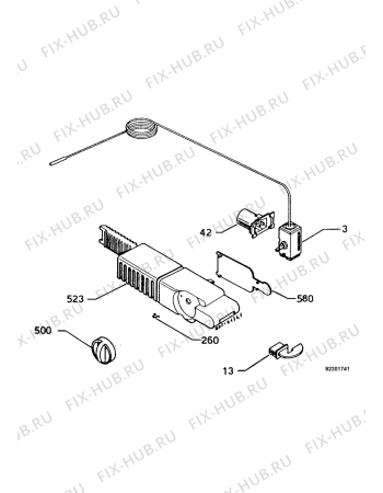 Взрыв-схема холодильника Zanussi Z2140T - Схема узла Thermostat